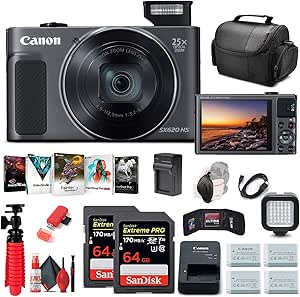 Canon SX620 HS PowerShot Digital Camera Bundle - Renewed