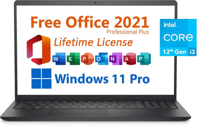 Dell Inspiron 15 Laptop: i3, 16GB RAM, 512GB SSD, Office 2021