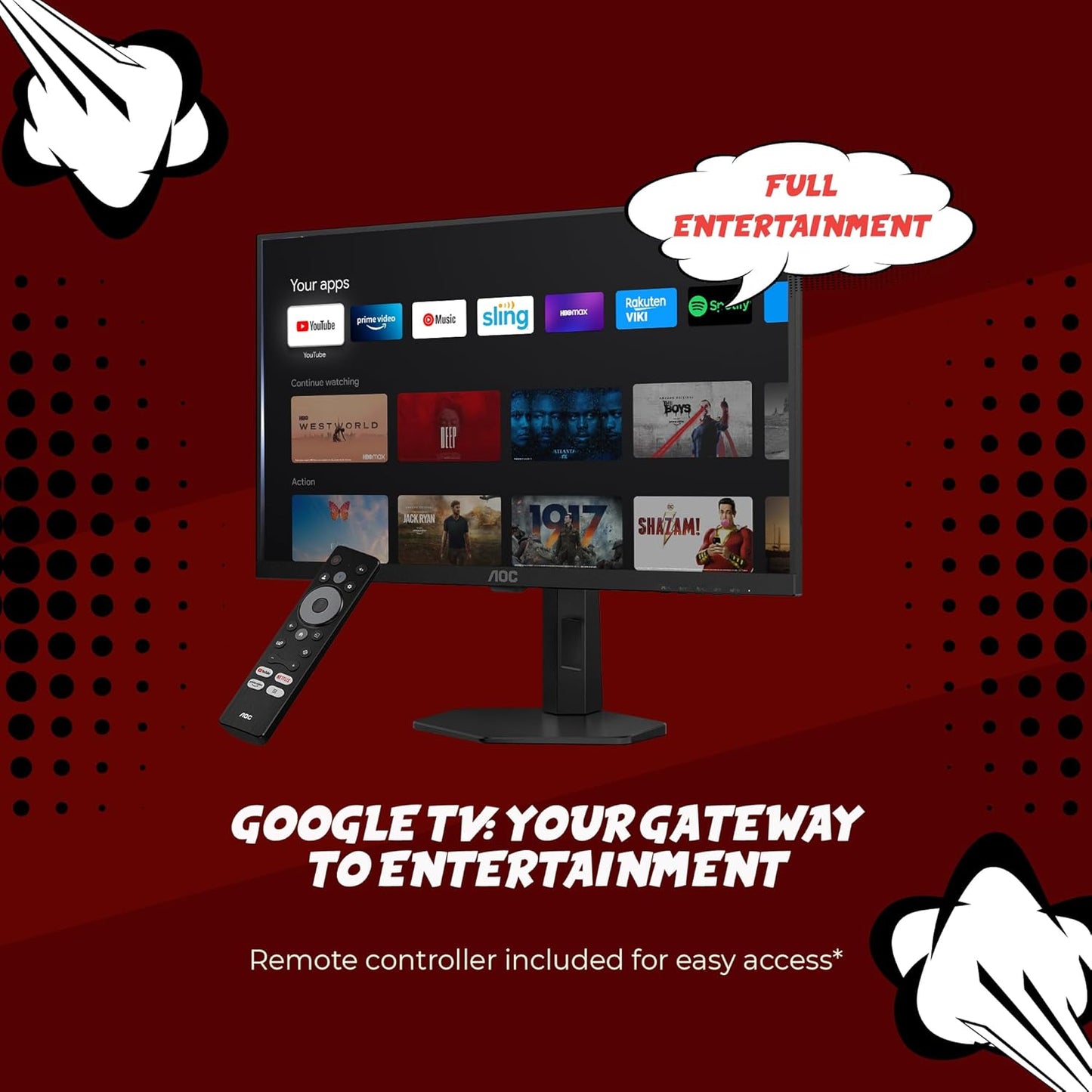 AOC iM2500 27" QHD 180Hz Smart Gaming Monitor