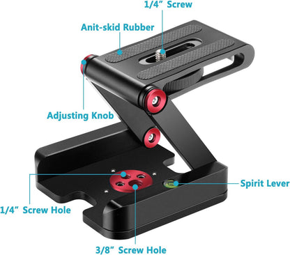 Neewer 10093848 Folding Z Flex Tilt Head with Quick Shoe