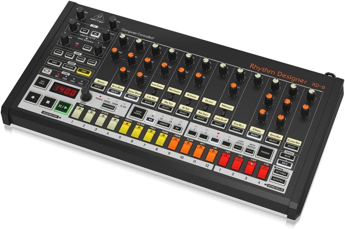 Behringer RD-8 Analog Drum Machine - Authentic Sound Engine