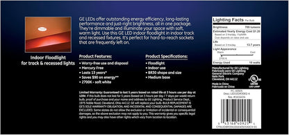 GE 40925 LED BR30 Dimmable Floodlight Bulbs 4-Pack