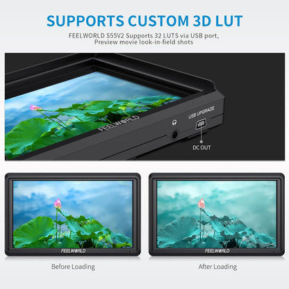 FEELWORLD S55V2 5.5" 1920x1152 HDMI Camera Field Monitor