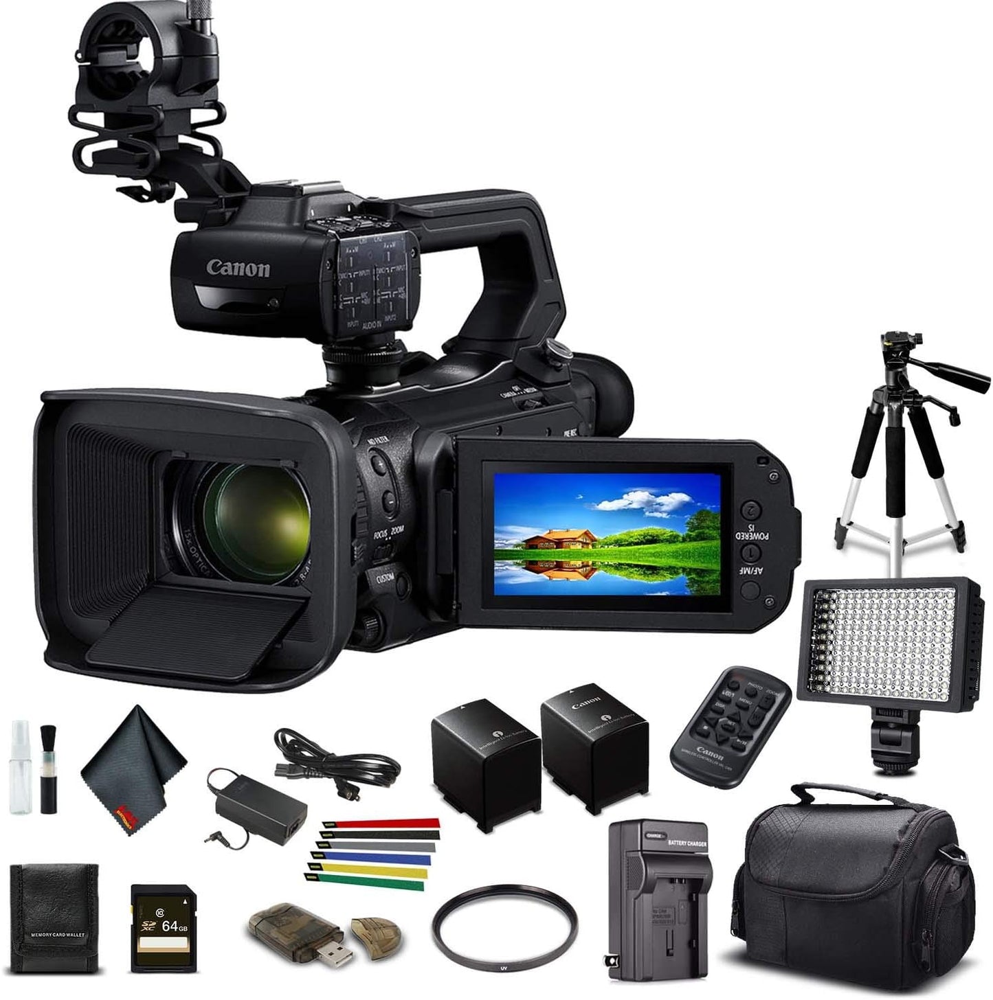 Canon XA50 Professional UHD 4K Camcorder - Battery Bundle - Renewed