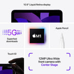 Apple MM743LLACR iPad Air 5th Gen 256GB Wi-Fi + Cellular Starlight