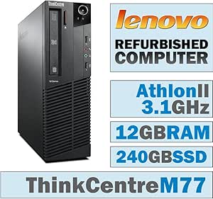 Lenovo ThinkCentre M77-b4ccc8c5 SFF Desktop Athlon II X4 12GB 240GB SSD