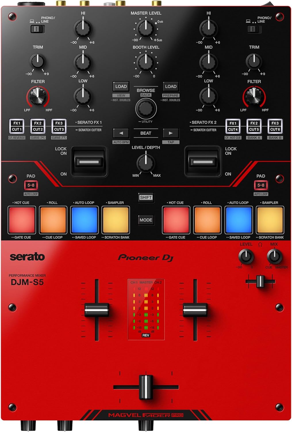 Pioneer DJ DJM-S5 Serato DJ 2-Channel Mixer