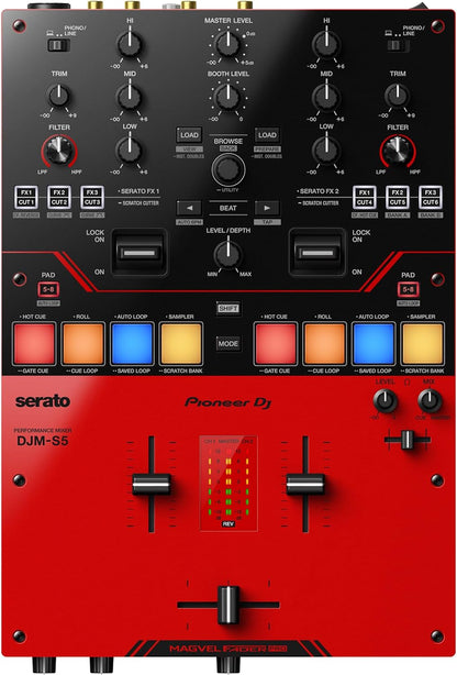Pioneer DJ DJM-S5 Serato DJ 2-Channel Mixer