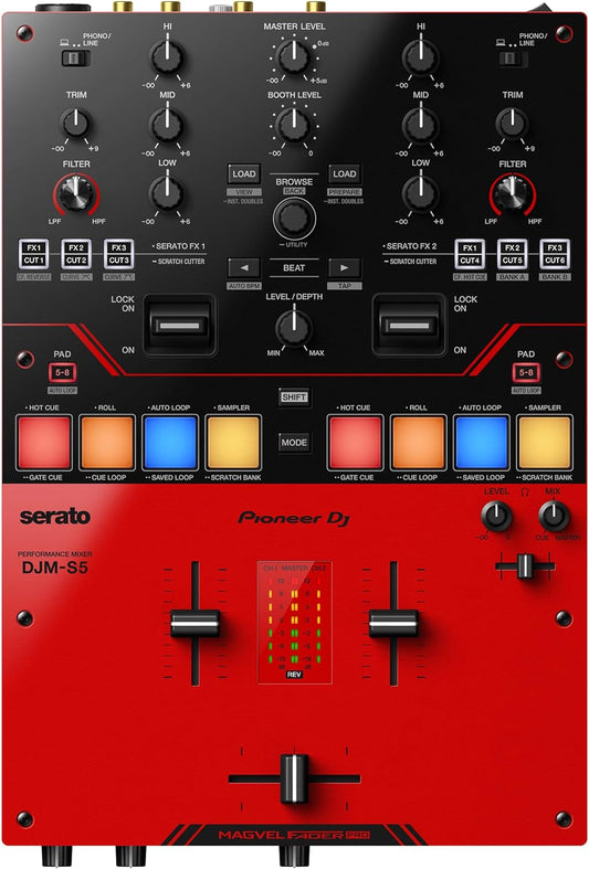 Pioneer DJ DJM-S5 Serato DJ 2-Channel Mixer