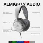 SteelSeries Arctis Nova 1 White Gaming Headset (Renewed)