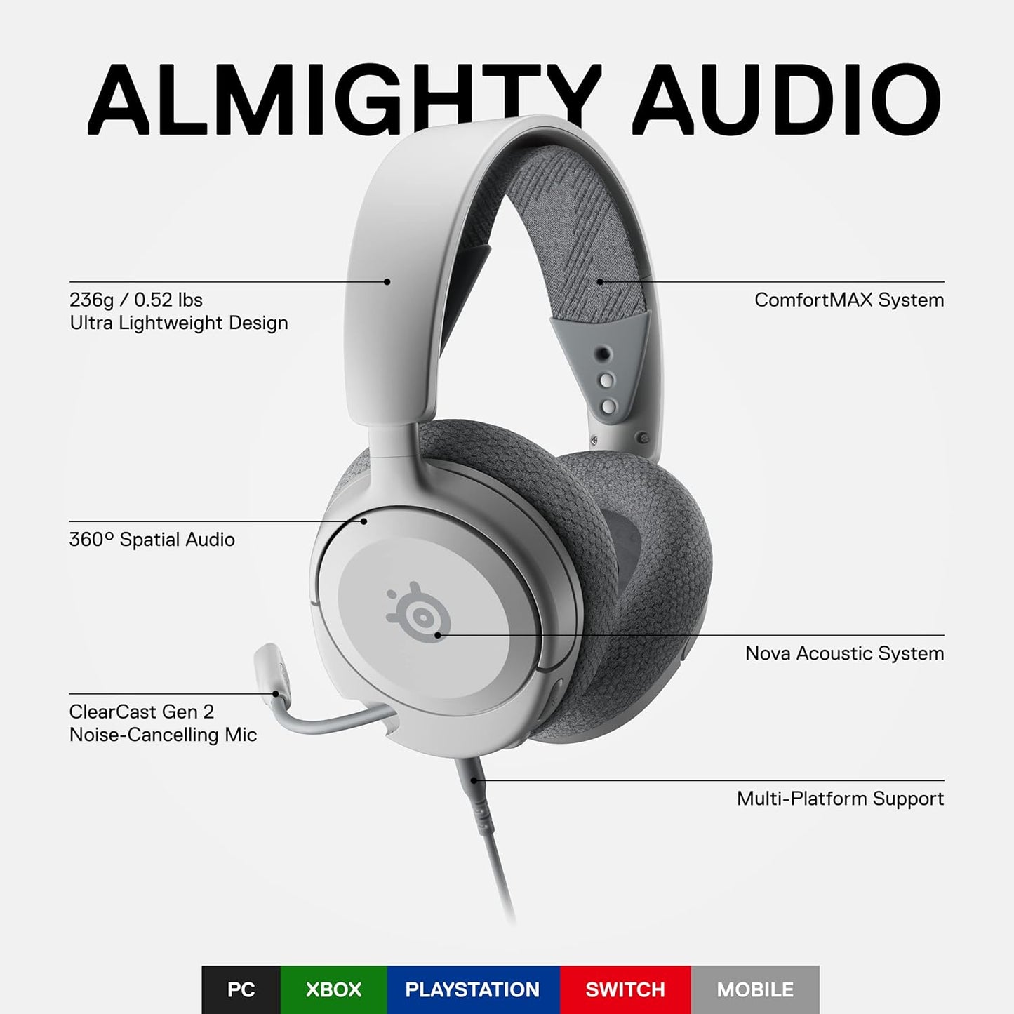 SteelSeries 61607 Arctis Nova 1 Gaming Headset