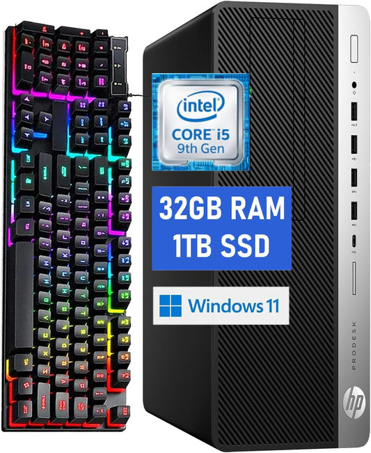 HP ProDesk 600G5 SFF i5 Desktop PC, Renewed