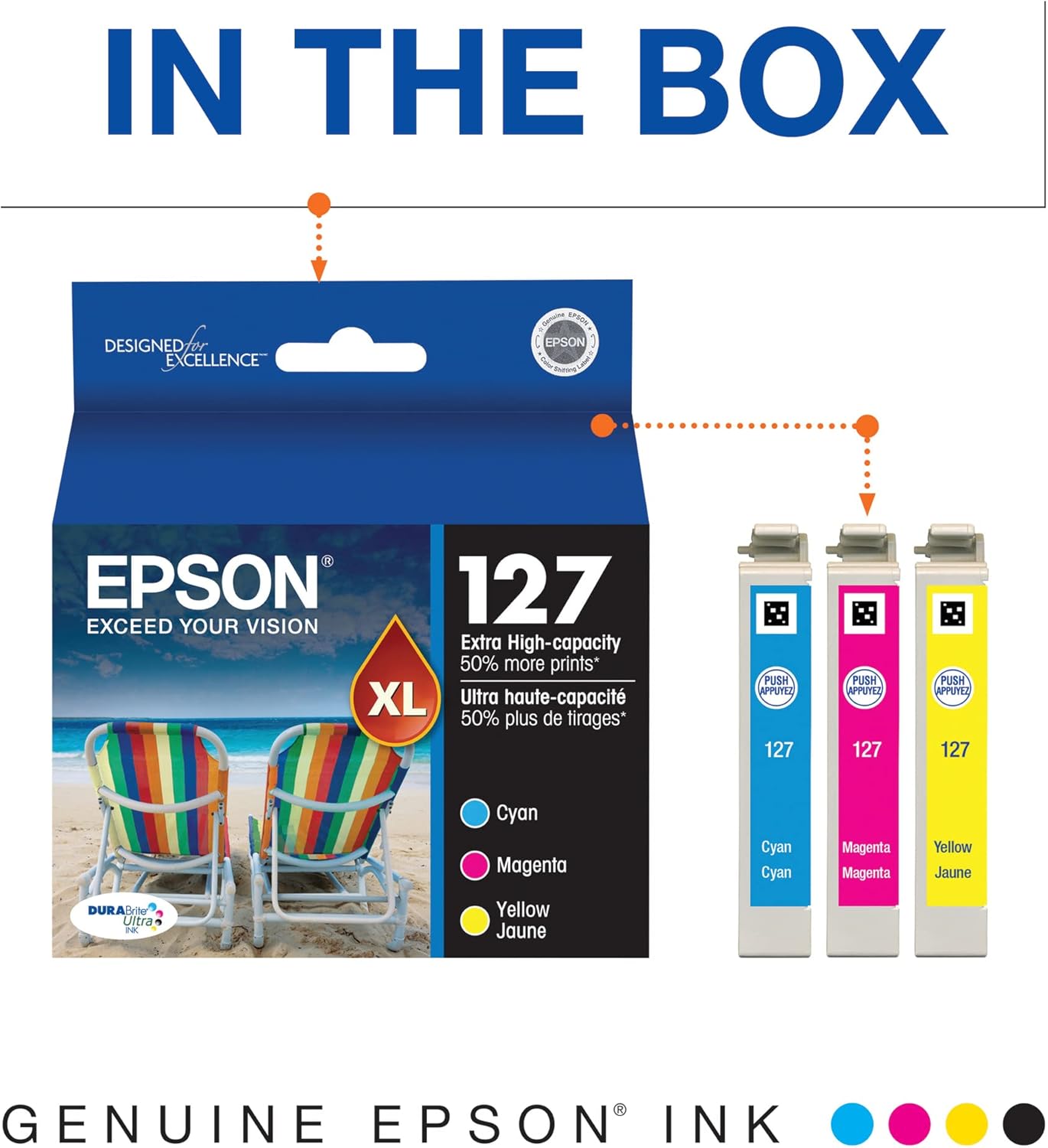 Epson T127520-S DURABrite Ultra Ink Color Combo Pack