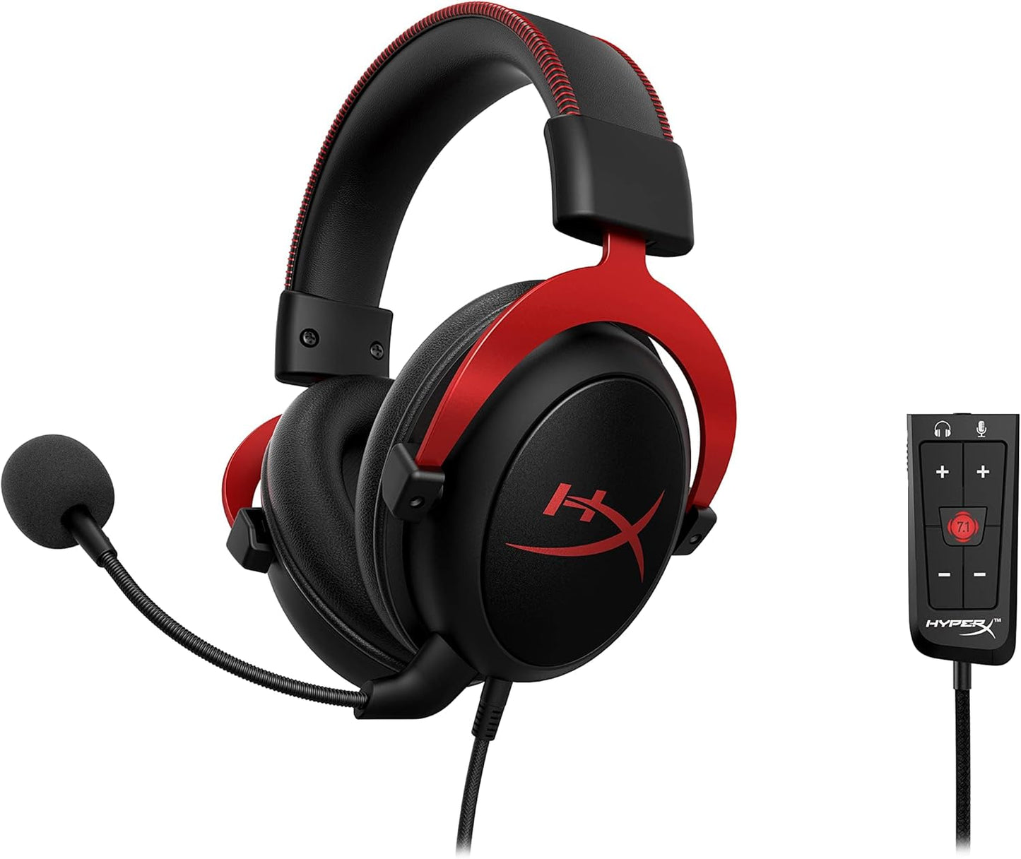 HyperX KHX-HSCP-RD Cloud II Gaming Headset Red Renewed