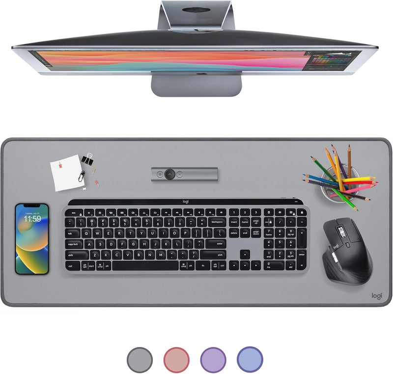 Logitech 956-000047 Desk Mat Studio Series Mid-Grey — main product image