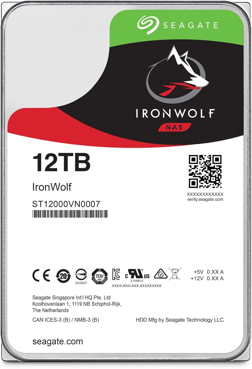 Seagate IronWolf 12TB NAS HDD CMR Drive