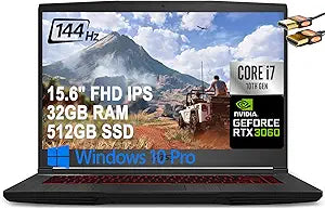 MSI GF65 Thin Gaming Laptop RTX 3060 144Hz — main product image