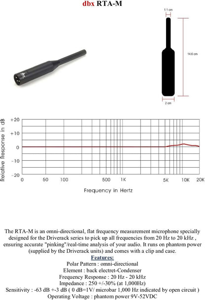DBX RTA-M Driverack Series Reference Microphone