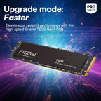 Crucial CT2000T500SSD8 2TB Gen4 NVMe Gaming SSD Adobe