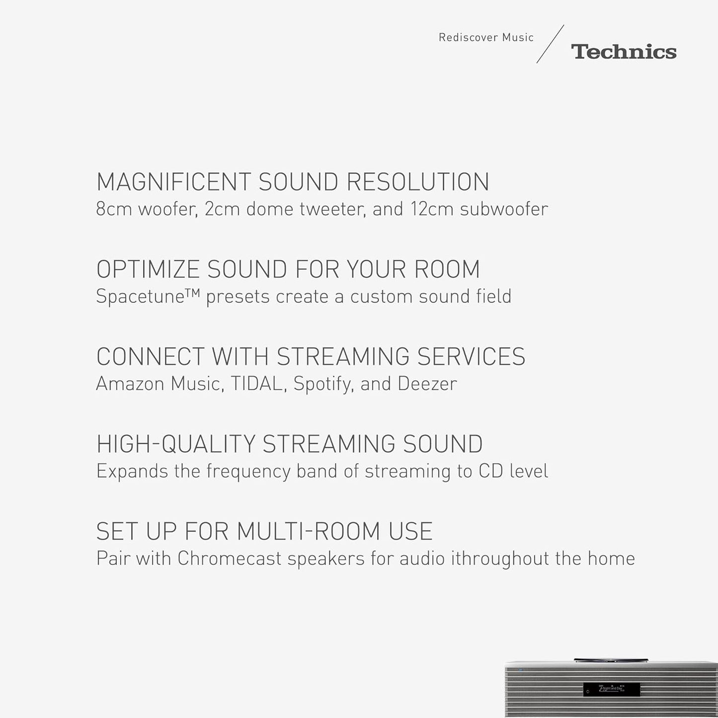 Technics SC-C65-S Ottava All-in-One Wireless Music System