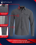 Spyder Button Down Shirt Tech Performance Work Shirt