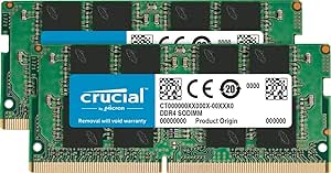Crucial ASIHL98 16GB (2x8GB) DDR4 2666MHz Laptop Memory