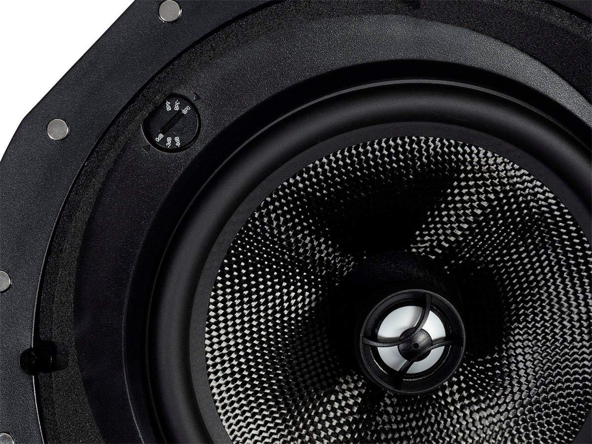 Monoprice 134198 Alpha 8" Carbon Fiber In-Ceiling Speakers Pair