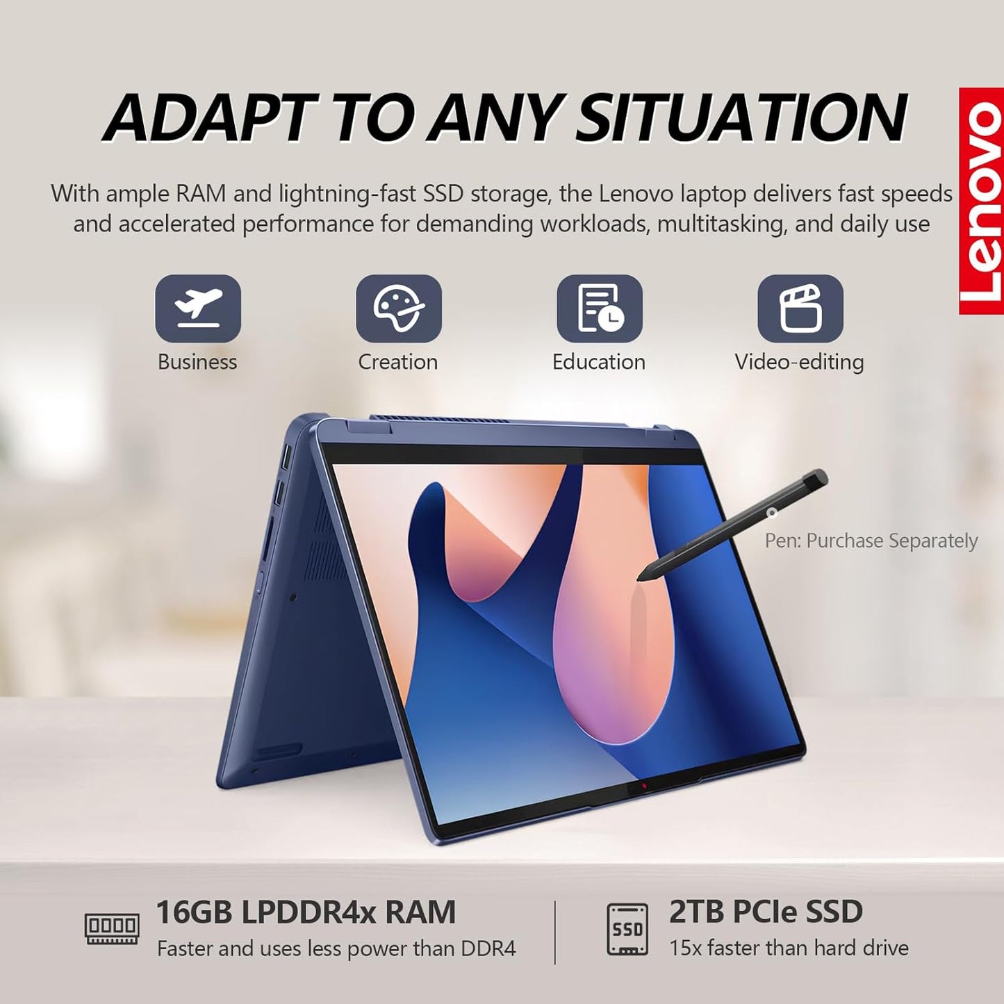 Lenovo IdeaPad Flex 5 14" 2-in-1 Touch Laptop i5 16GB 512GB SSD
