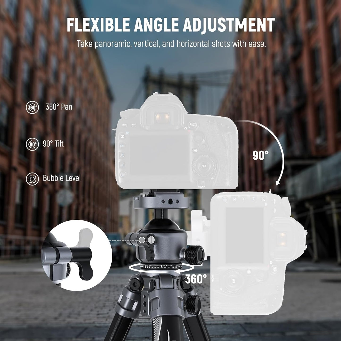 Neewer 10103491 LITETRIP LT07 Travel Tripod Ball Head