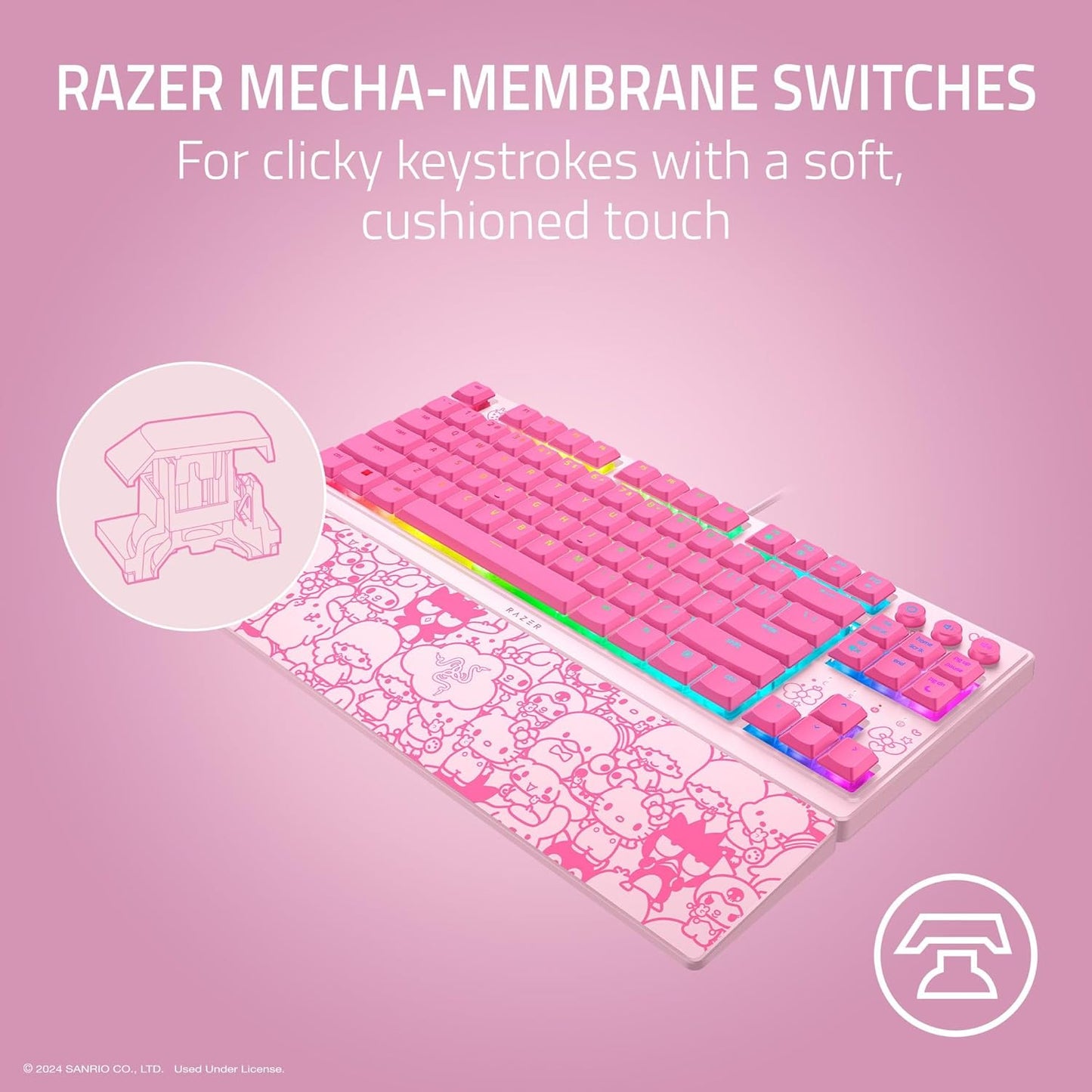 Razer RZ03-04881900-R3M1 Ornata V3 TKL Hello Kitty Keyboard