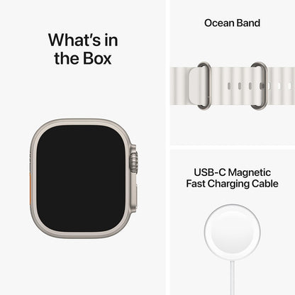 Apple MNH83LL/A Watch Ultra Titanium White Band (Renewed)