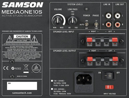 Samson MediaOne 10S Active Studio Subwoofer