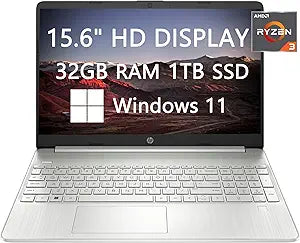 HP 15-ef2033dx Ryzen 3 Laptop 32GB RAM 1TB SSD — main product image