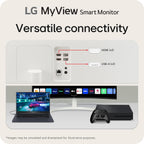 LG 34SR60QC-W 34-Inch Curved MyView Smart Monitor