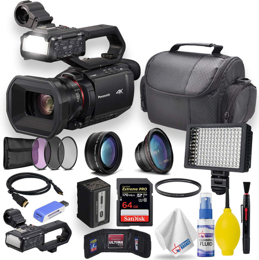 Panasonic HC-X2000 4K Camcorder 24x Zoom Kit Renewed