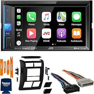 JVC KW-M650BT CarPlay Android Auto Jeep Wrangler Bundle — main product image