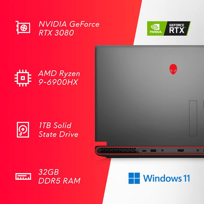 Dell M17R5 Alienware 17.3" 360Hz Gaming Laptop - Ryzen 9, RTX 3070 Ti