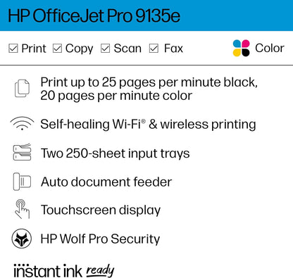 HP 404M0A#B1H OfficeJet Pro 9135e Color Printer