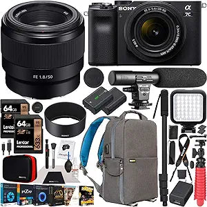 Sony E40SNILCE7CLBX3 a7C 2 Lens Kit + Accessories Bundle