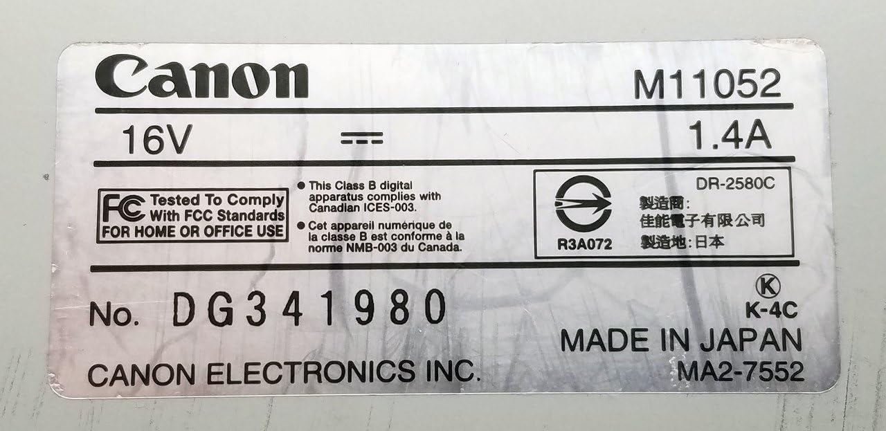 Canon 0080B002AA High Speed Document Scanner