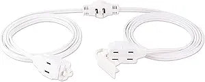 GE 50657 12 ft Twin Extension Cord Splitter — main product image