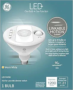 GE 93100348 LED+ Security Flood Light - Motion Sensor, Dusk to Dawn