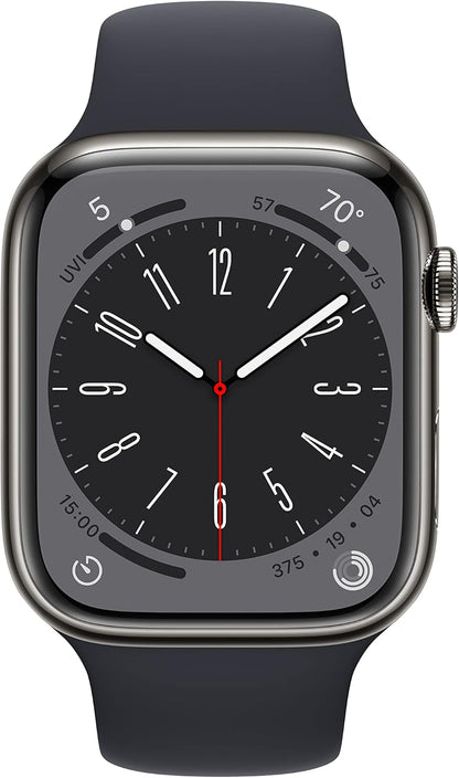 Apple MNW23LL/A Watch Series 8 GPS Cellular 45mm Renewed