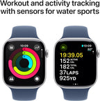 Apple Series 10 GPS 46mm Aluminum Denim Sport Band