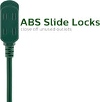 Philips SPS1031GA/27 6 Ft 3-Outlet Flat Plug Green Extension Cord