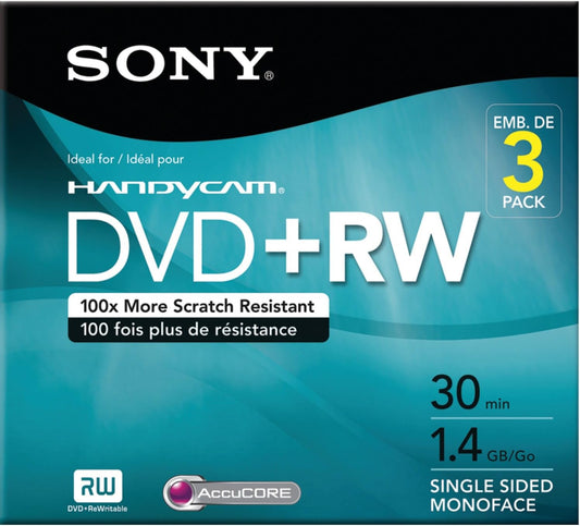 Sony 3DPW30R2HC 8cm DVD+RW 1.4GB 3-Pack