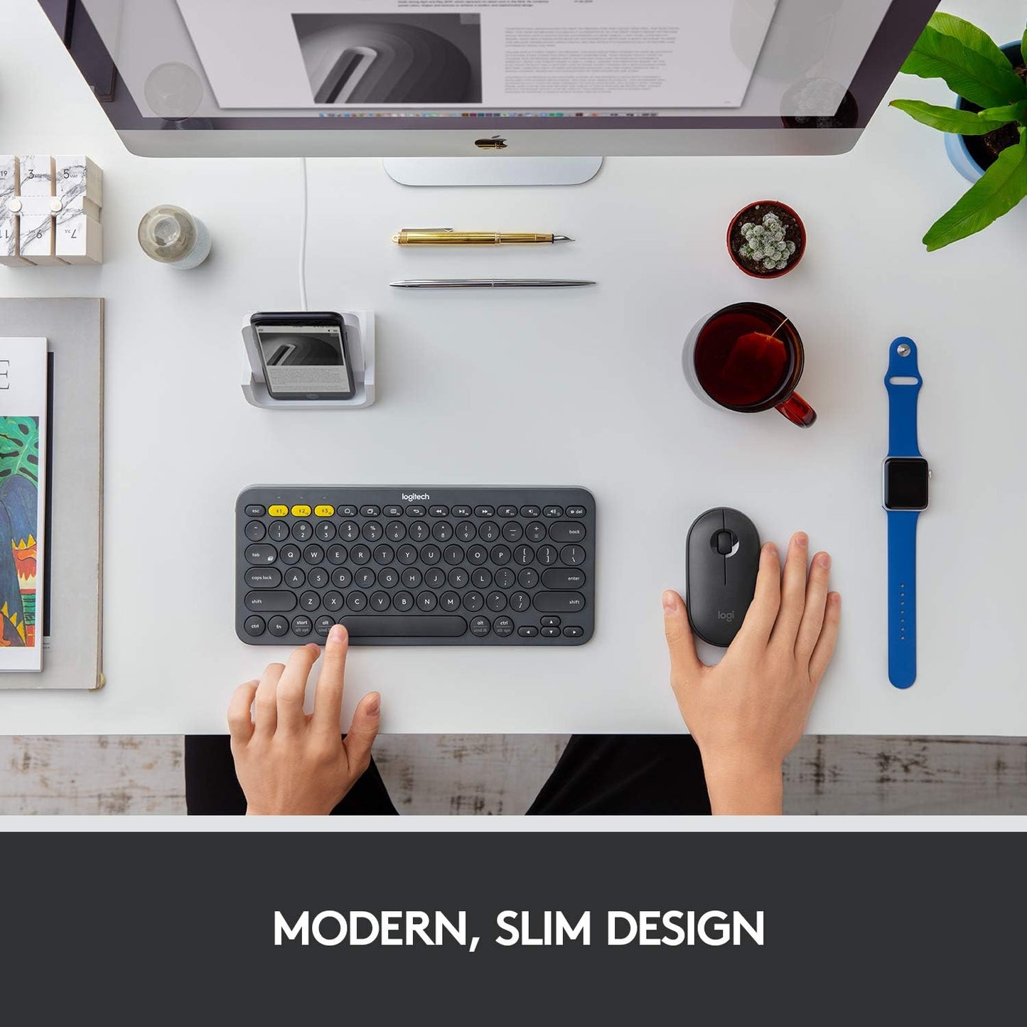 Logitech 910-005743 Pebble Wireless Silent Mouse, Graphite