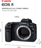Canon 3075C002 EOS R Full-Frame Mirrorless Camera Body 4K UHD