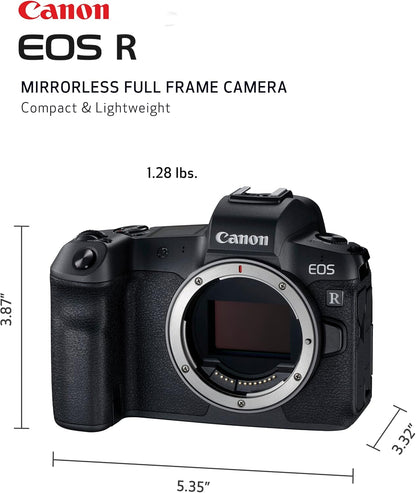 Canon 3075C002 EOS R Full-Frame Mirrorless Camera Body 4K UHD
