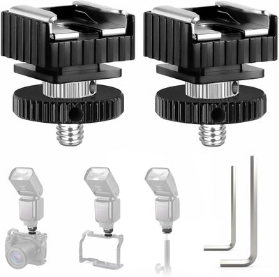 Neewer 10101025 Flash Hot Shoe Adapter 1/4" Screw 2-Pack